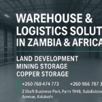 Modern industrial storage yard and development land in Kalulushi Zambia